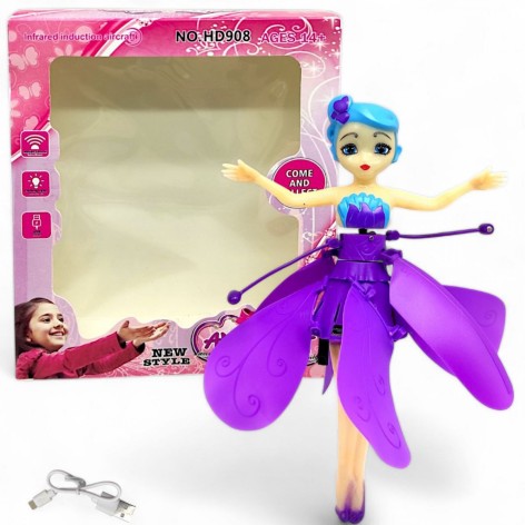 Літаюча фея (18 см) фіолетова