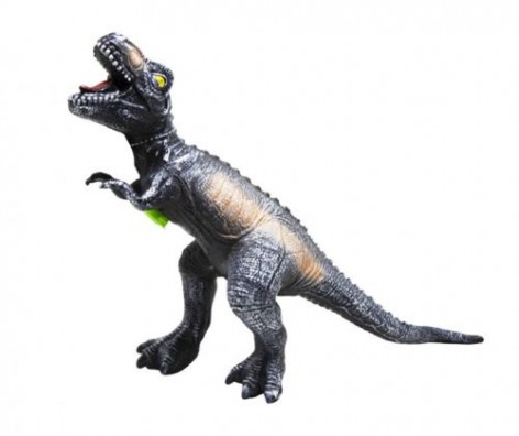Уценка. Динозавр резиновый "Трицератопс" со звуком  - на передней лапе небольшая дырка (заводское литье - брак)