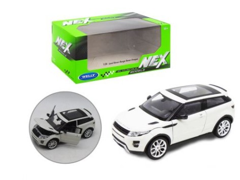 Уценка. Машинка металлическая "Range Rover", белая - отломано зеркало с правой стороны