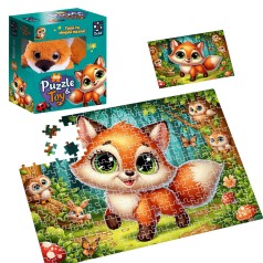Пазлы с мягкой игрушкой "De.tail. Лисенок" 260 деталей