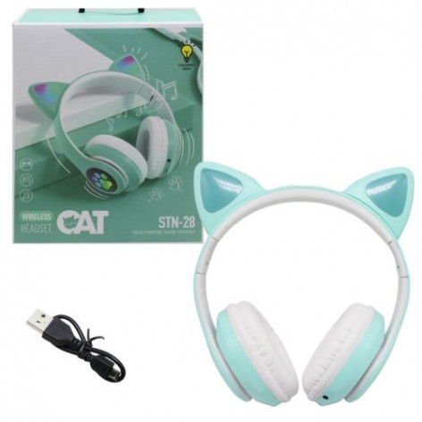 Бездротові навушники "Cat", бірюзовий