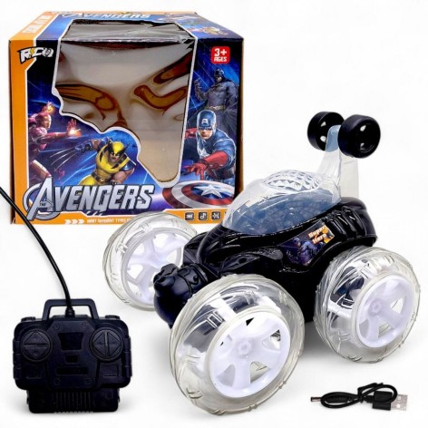 Машинка-трюкач на радио-управлении "Мстители" (ЧЕРНАЯ)