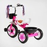 Велосипед 3-х колісний LM-1404 "Best Trike" (1) РОЖЕВИЙ, піно колесо, металева рама, дзвіночок, 2 кошики, переднє d=26 см, заднє d=20, в коробці