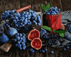 Картина по номерам "Виноград и инжир" ★★★★