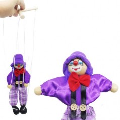 Кукла-марионетка "Клоун", в фиолетовом