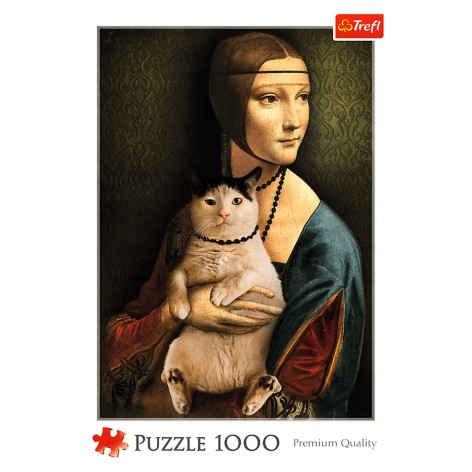 Пазлы "Дама с котом", 1000 элементов