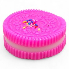 Антистрес таба "Печиво Oreo", 6 см, рожевий