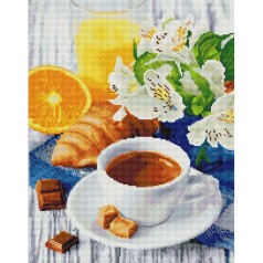 Алмазная мозаика "Карамельный кофе" 40х50см