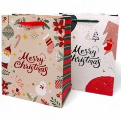 Пакет паперовий LARGE XMAS Merry2 26x12,7x32,4, 210gsm ,асорті