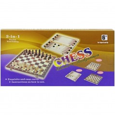 Игровой набор 3в1 "Шашки, нарды и шахматы"