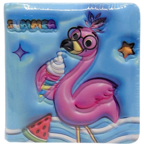 Блокнот 3D 10Х9,5 см "Фламинго" (ГОЛУБОЙ)