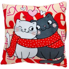 Подушка с принтом "Котики" 30х30 см