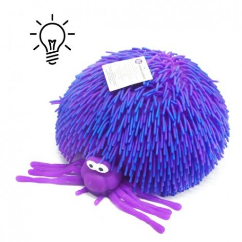 Игрушка антистресс "Паук Гигант" со светом (фиолетовый)