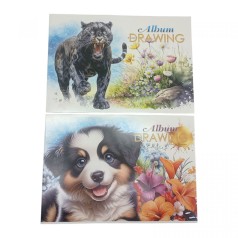 Альбом для рисования, 100г, на скобе, 202х292 мм, 30 листов. МИКС ВИДОВ