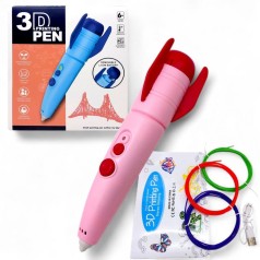 Набор для творчества 3D ручка, PCL 1.75mm (РОЗОВАЯ)
