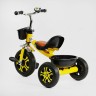 Велосипед 3-х колісний LM-1947 "Best Trike" (1) ЖОВТИЙ, піно колесо, метал. рама, дзвіночок, 2 кошики, переднє d=26см, заднє d=20см, в коробці