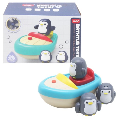 Іграшка для ванної "Човен з пінгвіном"