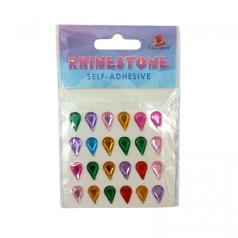 Стразы самоклеящиеся, 1,8*1,3см,24шт.