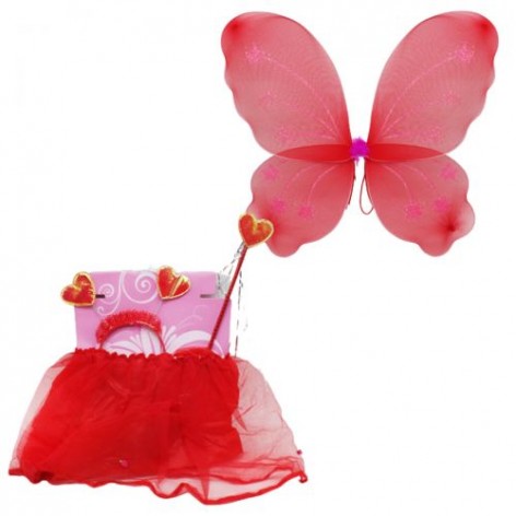 Карнавальный костюм "Бабочка", красный