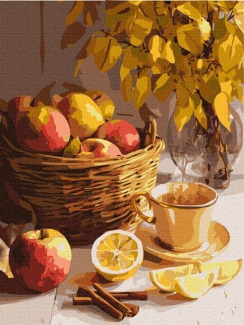 Картина по номерам – Корзина вдохновения 30х40 см.