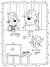 Раскраска "Цветной штрих. Три кота: игра у врача", укр