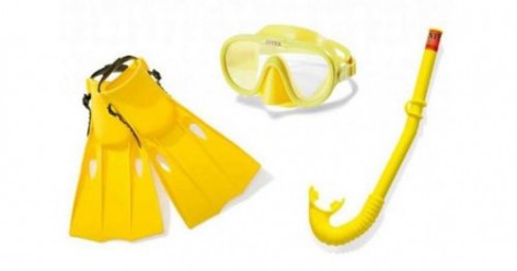Набір для плавання (ласти, маска та трубка), розмір M