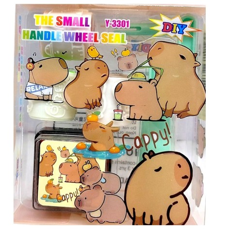 Набір для творчості штампики-ролики 5 предметів "Капібара" (45203)