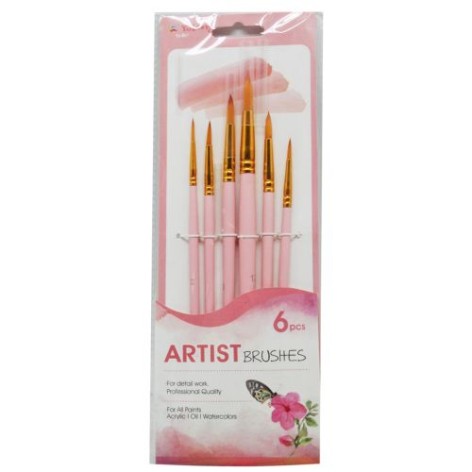 Набір пензликів для малювання "Artist Brushes", рожеві.