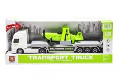 Трейлер с самолетиком "Transport truck" (белый)