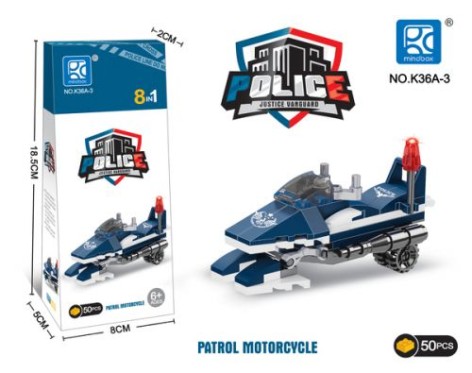 Конструктор "Police: Снегоход", 50 деталей