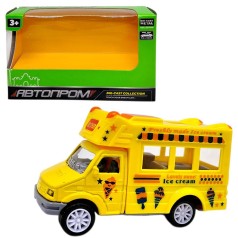 МАШИНА АВТОПРОМ (металлическая кабина) ФУРГОН С МОРОЖЕННЫМ (ЖЕЛТЫЙ)