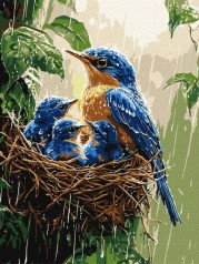 Картина по номерам – Весенний дождь 30х40 см.