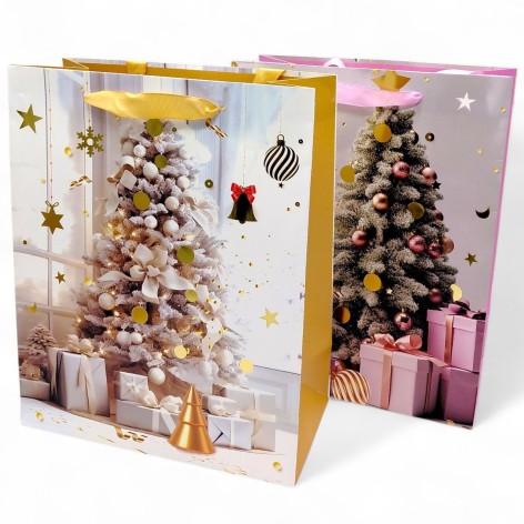Пакет паперовий LARGE XMAS1 26x12,7x32,4 , 210gsm.асорті