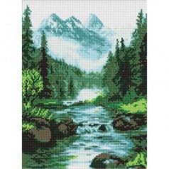 Алмазная мозаика "Таинственный источник" 30х40см