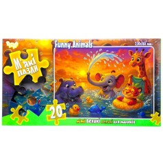 МЯГКИЕ ПАЗЛЫ 20 ЭЛЕМЕНТОВ (ЗВЕРИ НА ВОДЕ)