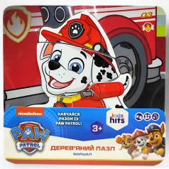 Деревʼяна іграшка (пазли-вкладиші) "Щенячий патруль. Маршал" (15х15 см)