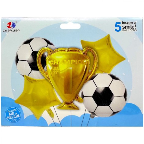 Кулі фольговані набір "Футбол" 5шт