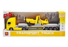Трейлер с самолетиком "Transport truck" (желтый)