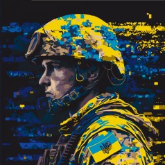 Картина по номерах "Український захисник" 40x40 см