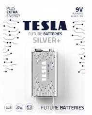 Батарейки TESLA 9V SILVER + (6LR61), 1 штука