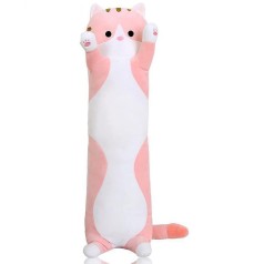 Мягкая игрушка-обнимаша "Кот Батон", 90 см, розовый