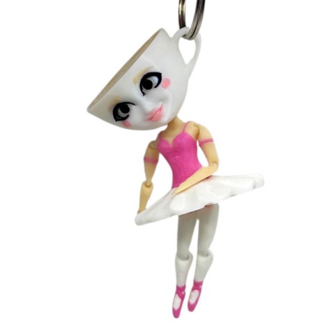 Брелок 3D печать "Брейнрот. Балерина Капучино"