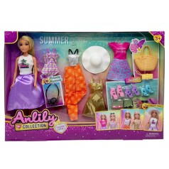 Лялька з гардеробом, в коробці