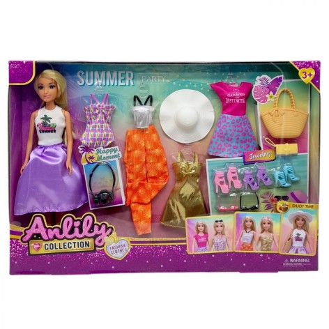 Лялька з гардеробом, в коробці