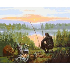 Картина по номерам "Отдых у реки"