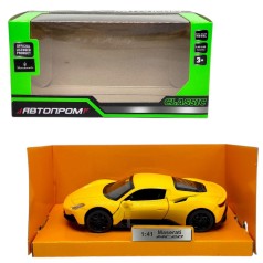 Машинка металлическая "АВТОПРОМ Maserati MC20" (ЖЕЛТЫЙ)