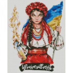Алмазная мозаика "Девушка с бандеровским смузи" 30х40 см