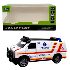 МАШИНА АВТОПРОМ, 1:32 AMBULANCE (БЕЛАЯ)