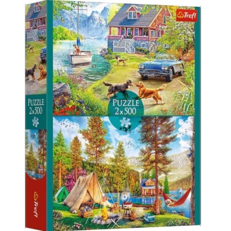 Пазлы 2в1, 500 эл "Летний отдых"