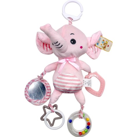 Погремушка МЯГКАЯ (РОЗОВЫЙ СЛОНИК)